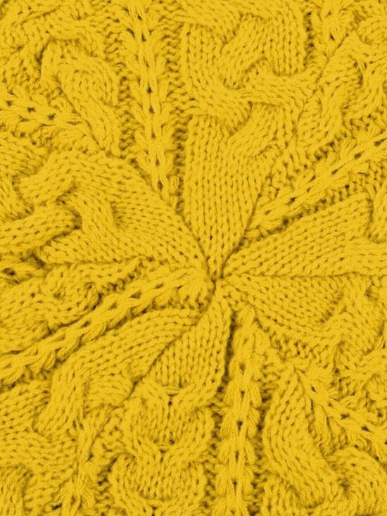 Women\'s Crochet Knitted Style Beanie Slouchy Hat Gold main image 7
